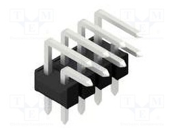 Connector: pin strips; pin header; male; PIN: 8; 2.54mm; THT; 2x4