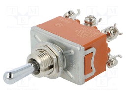 Switch: toggle; Pos: 3; DP3T; (ON)-OFF-(ON); 15A/250VAC; 15A/30VDC