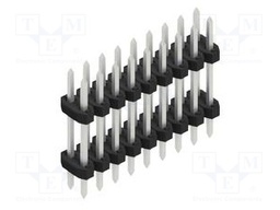 Connector: pin strips; pin header; male; PIN: 18; 2mm; THT; 2x9; 100V
