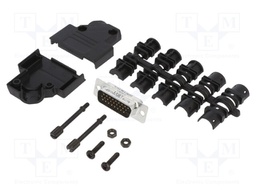 D-Sub HD; PIN: 26; male; unshielded; angled 45°; soldering; UNC4-40