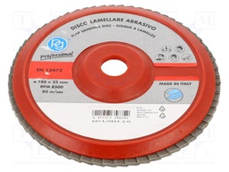 Flap grinding wheels; Ø: 180mm; Øhole: 22mm; Granularity: 120