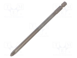 Screwdriver bit; Phillips; PH2; Overall len: 127mm