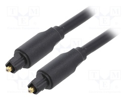 Cable; Toslink plug,both sides; 3m; Plating: gold-plated; black