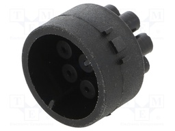 Connector: circular; contact insert; male; PIN: 8; w/o contacts