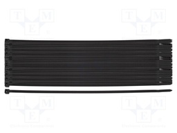 Cable tie; L: 300mm; W: 4.8mm; black; 100pcs; EXTREME