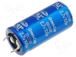 Capacitor: electrolytic; backup capacitor,supercapacitor; 100F