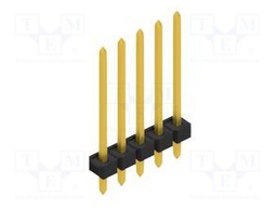 Connector: pin strips; pin header; male; PIN: 5; 2.54mm; THT; 1x5