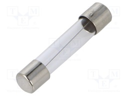 Fuse: fuse; quick blow; 5A; 250VAC; cylindrical,glass; 6.3x32mm