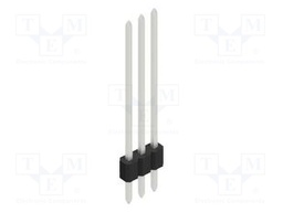 Connector: pin strips; pin header; male; PIN: 3; 1.27mm; THT; 1x3