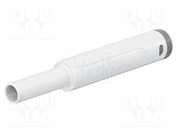Connector: 4mm banana; socket; 32A; 1kV; white; nickel plated