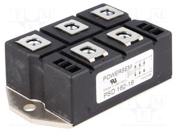 Three-phase bridge rectifier; Urmax: 1.8kV; If: 175A; Ifsm: 1.8kA