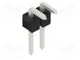 Connector: pin strips; pin header; male; PIN: 2; 2.54mm; THT; 1x2