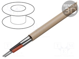 Wire; 2x20AWG; Al-PET foil; PVC; beige; 300V; CPR: Eca