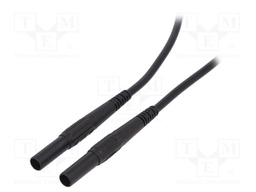 Connection cable; PVC; 1m; black; 8A; 1kV; Cond.cross sec: 1mm2