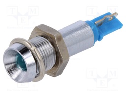 Indicator: LED; recessed; 24÷28VAC; Cutout: Ø6.2mm; for soldering