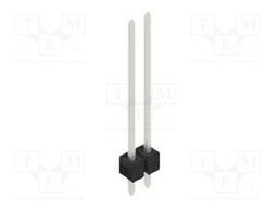 Connector: pin strips; pin header; male; PIN: 2; 2.54mm; THT; 1x2