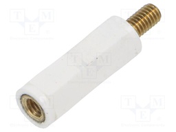 Screwed spacer sleeve; 45mm; Sleeve: hexagonal; Ext.thread: M4