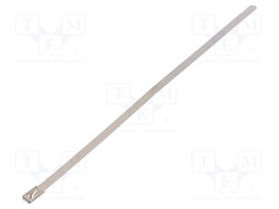 Cable tie; L: 200mm; W: 4.6mm; stainless steel; 445N; Colour: steel