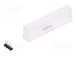 Connector: pin strips; pin header; male; PIN: 4; 2.54mm; SMT; 1x4