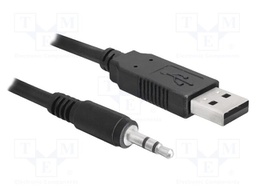 Cable; stereo,USB 2.0; Jack 3.5mm 3pin plug,USB A plug; 1.8m