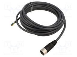 Connector: M23; plug; PIN: 12; female; cables; straight; 8A; IP67