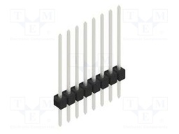 Connector: pin strips; pin header; male; PIN: 8; 2.54mm; THT; 1x8