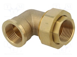 Double connector,conical,female-female; brass CW617N; BR