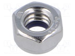 Nut; hexagonal; M6; 1; A2 stainless steel; 10mm; BN 637; DIN 985