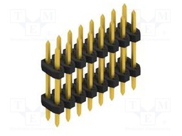 Connector: pin strips; pin header; male; PIN: 16; 2mm; THT; 2x8; 100V