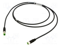 Cable: for sensors/automation; M8; PIN: 3; 1.5m; 60VDC; 50VAC; 4A