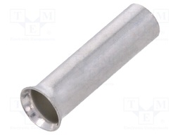 Bootlace ferrule; non-insulated; copper; 2.5mm2; 10mm; tinned