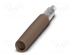 Test socket; screw terminal; PA; ways: 1; W: 6mm; H: 6mm; Body: brown