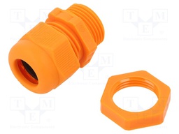 Cable gland; with metric thread; M20; IP68; Mat: polyamide; orange