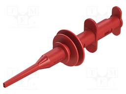 Clip-on probe; hook type; 5A; red; 8kV; 4mm; L: 178mm