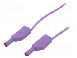 Test lead; PVC; 1m; violet; 32A; Type: with 4mm axial socket