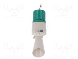 Signaller: lighting-sound; 24VDC; Colour: green; IP54; -30÷50°C