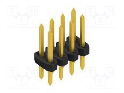 Connector: pin strips; pin header; male; PIN: 8; 2mm; THT; 2x4; 100V