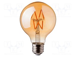 LED lamp; white warm; E27; 220÷240VAC; 400lm; P: 4W; 360°; 2200K