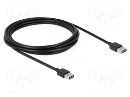 Cable; USB 2.0; USB A plug double sided,both sides; gold-plated