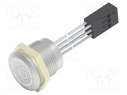 Switch: capacitive; Pos: 2; SPST; 1A/24VDC; IP68; OFF-(ON); RGB