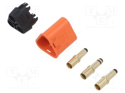 Connector: DC supply; plug; male; PIN: 3; for cable; soldering; 60A