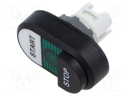 Switch: double; 22mm; Stabl.pos: 1; white-black; MLBL; IP66; MPD