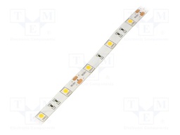 LED tape; white warm; 5050; 12V; LED/m: 30; 10mm; white PCB; IP64