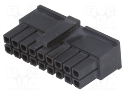 Plug; wire-board; female; MF30; 3mm; PIN: 18; w/o contacts
