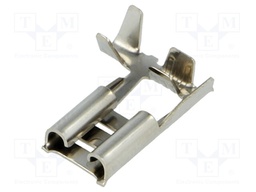 Terminal: flat; 6.3mm; 0.8mm; female; 0.5÷1mm2; crimped; for cable
