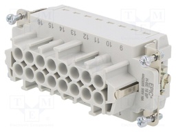 Connector: rectangular; female; EPIC H-BE; PIN: 16; 16+PE; 16A; 500V