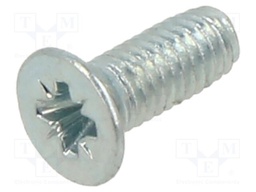 Screw; M3x8; Head: countersunk; Pozidriv; PZ1; steel; zinc
