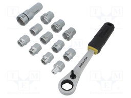 Key set; socket bits; Pcs: 14; Mounting: 1/2"