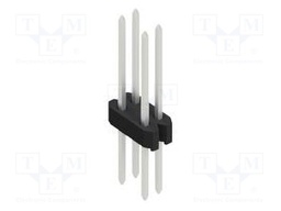 Connector: pin strips; pin header; male; PIN: 4; 1.27mm; THT; 2x2