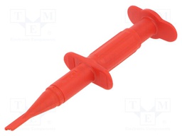 Clip-on probe; hook type; 3A; red; 1kV; 4mm; Overall len: 122mm